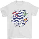 Torn Flag British Indian Ocean Territory Mens T-Shirt 100% Cotton White
