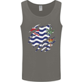 Torn Flag British Indian Ocean Territory Mens Vest Tank Top Charcoal