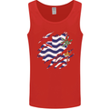 Torn Flag British Indian Ocean Territory Mens Vest Tank Top Red