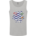 Torn Flag British Indian Ocean Territory Mens Vest Tank Top Sports Grey