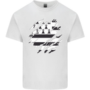 Torn Flag Brittany Mens Cotton T-Shirt Tee Top White