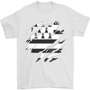 Torn Flag Brittany Mens T-Shirt 100% Cotton White