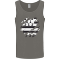 Torn Flag Brittany Mens Vest Tank Top Charcoal
