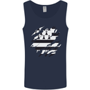 Torn Flag Brittany Mens Vest Tank Top Navy Blue