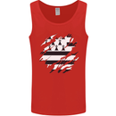 Torn Flag Brittany Mens Vest Tank Top Red