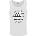 Torn Flag Brittany Mens Vest Tank Top White