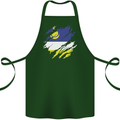 Torn Flag Buryatia Cotton Apron 100% Organic Forest Green