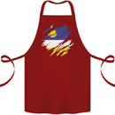 Torn Flag Buryatia Cotton Apron 100% Organic Maroon