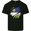 Torn Flag Buryatia Mens Cotton T-Shirt Tee Top Black