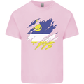 Torn Flag Buryatia Mens Cotton T-Shirt Tee Top Light Pink