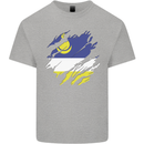 Torn Flag Buryatia Mens Cotton T-Shirt Tee Top Sports Grey