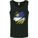 Torn Flag Buryatia Mens Vest Tank Top Black