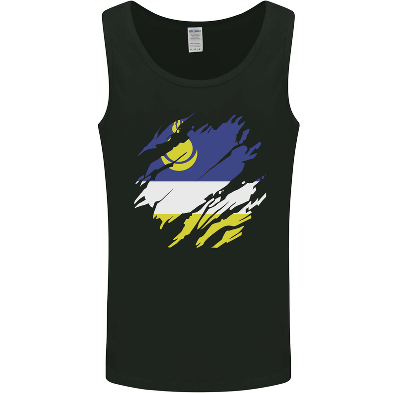 Torn Flag Buryatia Mens Vest Tank Top Black