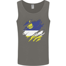 Torn Flag Buryatia Mens Vest Tank Top Charcoal