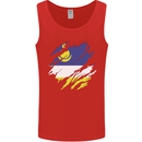 Torn Flag Buryatia Mens Vest Tank Top Red