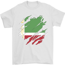 Torn Flag Chechen Republic Mens T-Shirt 100% Cotton White