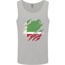 Torn Flag Chechen Republic Mens Vest Tank Top Sports Grey