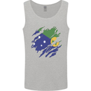 Torn Flag Christmas Islands Mens Vest Tank Top Sports Grey