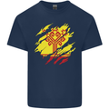Torn Flag Chuvashia Mens Cotton T-Shirt Tee Top Navy Blue