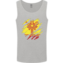 Torn Flag Chuvashia Mens Vest Tank Top Sports Grey