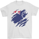 Torn Flag Cook Islands Mens T-Shirt 100% Cotton White