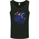 Torn Flag Cook Islands Mens Vest Tank Top Black