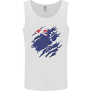 Torn Flag Cook Islands Mens Vest Tank Top White