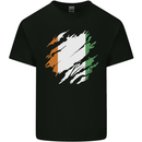 Torn Flag Cote d' Ivoire Mens Cotton T-Shirt Tee Top Black