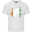Torn Flag Cote d' Ivoire Mens Cotton T-Shirt Tee Top White
