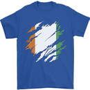 Torn Flag Cote d' Ivoire Mens T-Shirt 100% Cotton Royal Blue
