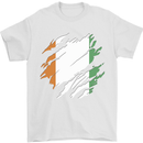 Torn Flag Cote d' Ivoire Mens T-Shirt 100% Cotton White