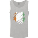 Torn Flag Cote d' Ivoire Mens Vest Tank Top Sports Grey