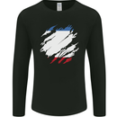 Torn Flag Crimea Mens Long Sleeve T-Shirt Black