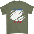 Torn Flag Crimea Mens T-Shirt 100% Cotton Military Green