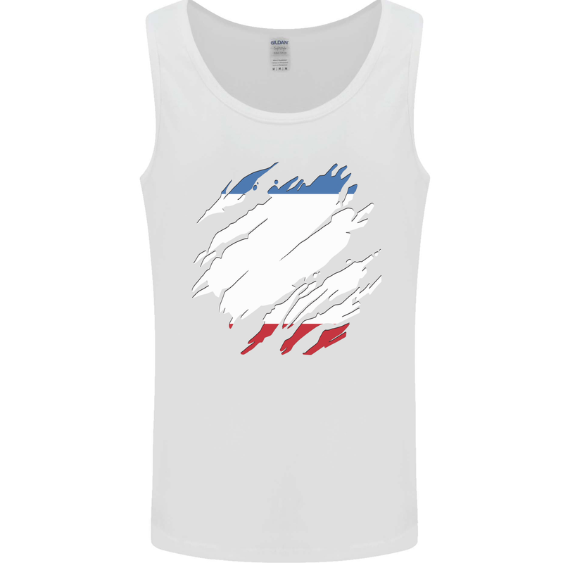 Torn Flag Crimea Mens Vest Tank Top White