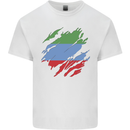 Torn Flag Dagestan Mens Cotton T-Shirt Tee Top White
