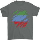 Torn Flag Dagestan Mens T-Shirt 100% Cotton Charcoal