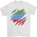 Torn Flag Dagestan Mens T-Shirt 100% Cotton White