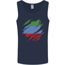 Torn Flag Dagestan Mens Vest Tank Top Navy Blue