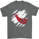 Torn Flag Easter Island Mens T-Shirt 100% Cotton Charcoal