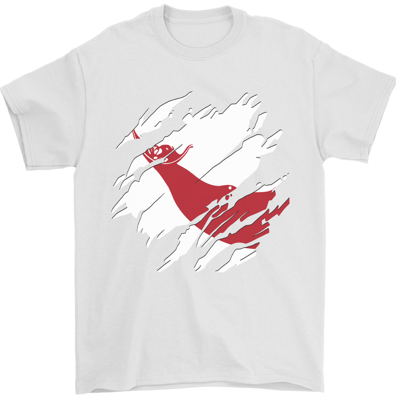 Torn Flag Easter Island Mens T-Shirt 100% Cotton White