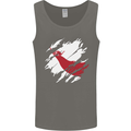 Torn Flag Easter Island Mens Vest Tank Top Charcoal