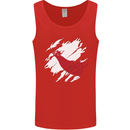 Torn Flag Easter Island Mens Vest Tank Top Red
