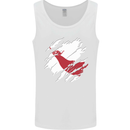 Torn Flag Easter Island Mens Vest Tank Top White