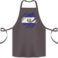 Torn Flag El Salvador Cotton Apron 100% Organic Dark Grey