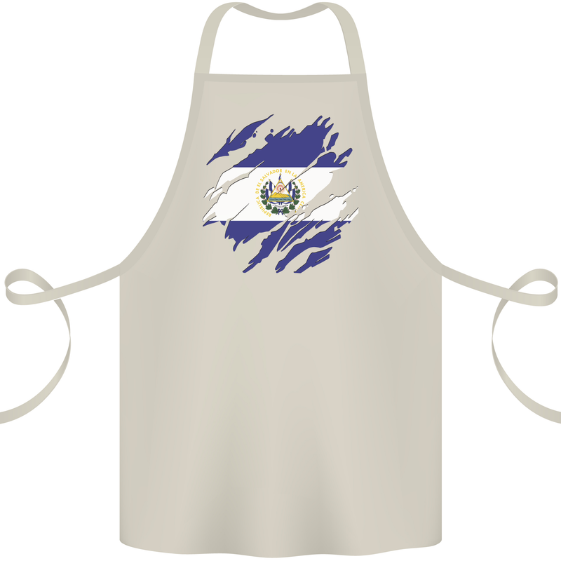 Torn Flag El Salvador Cotton Apron 100% Organic Natural