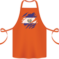Torn Flag El Salvador Cotton Apron 100% Organic Orange