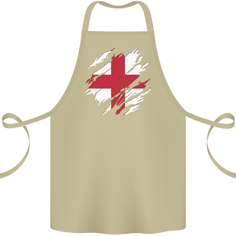 Torn Flag England English Cotton Apron 100% Organic Khaki