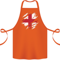 Torn Flag England English Cotton Apron 100% Organic Orange