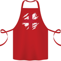 Torn Flag England English Cotton Apron 100% Organic Red